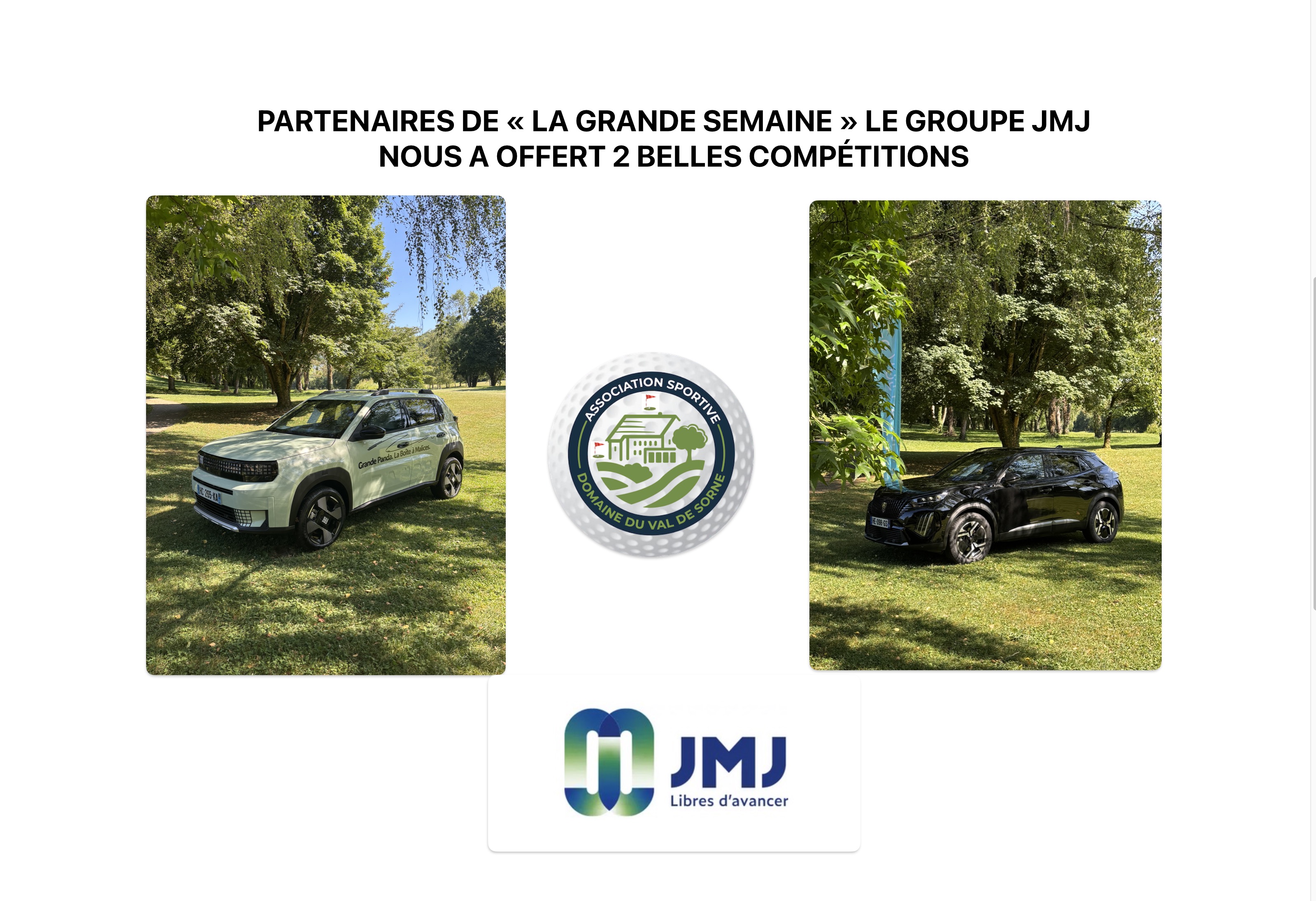 LE GROUPE JMJ AUTOMOBILES PARTENAIRE DE 2 BELLES COMPETITIONS